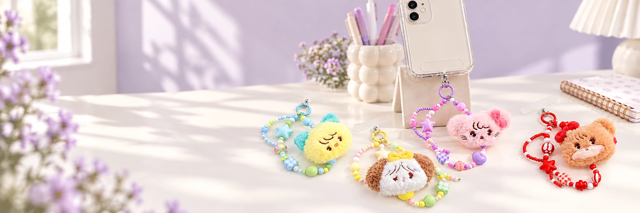 Mikko Colorful Beaded Plush Charm Blind Box in an application scene