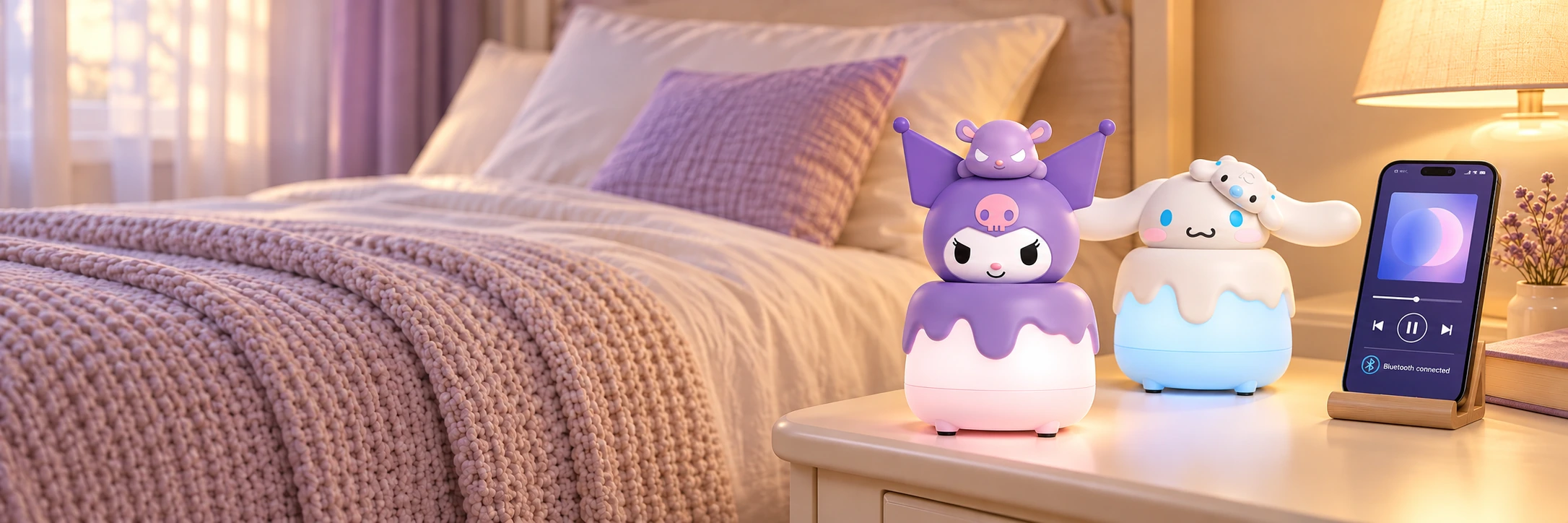 Sanrio Family Tap Light Speaker in an application scene