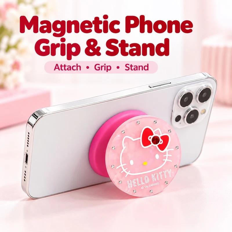 HELLO KITTY Acetate Magnetic Phone Stand