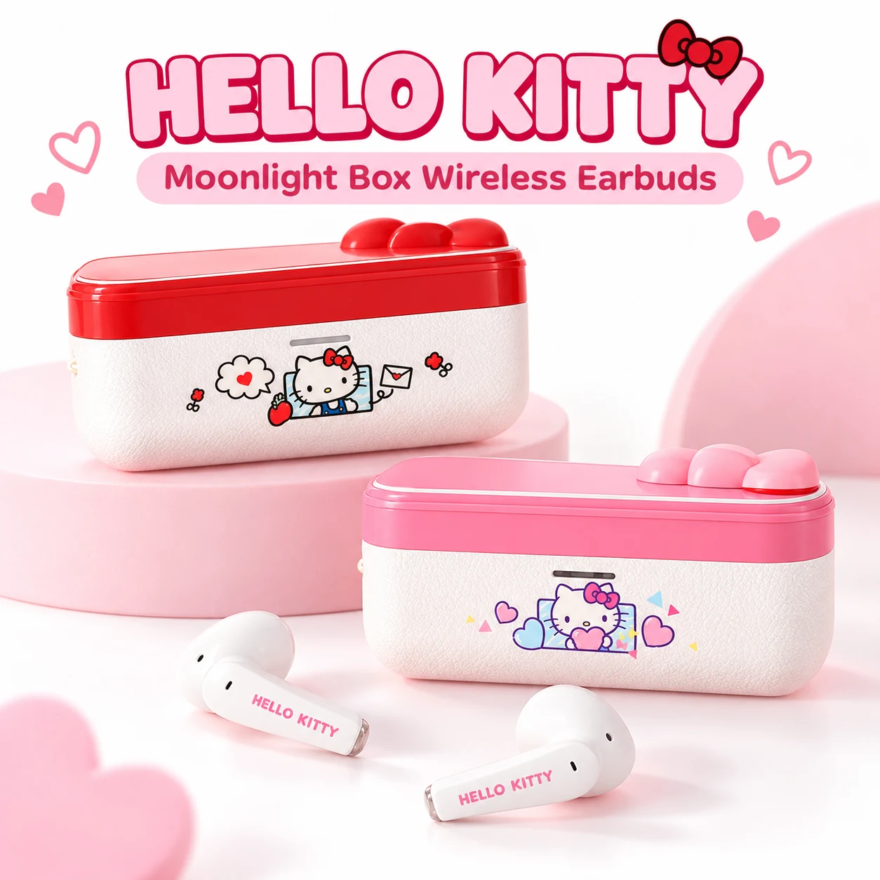 HELLO KITTY Moonlight Box Bluetooth Earbuds