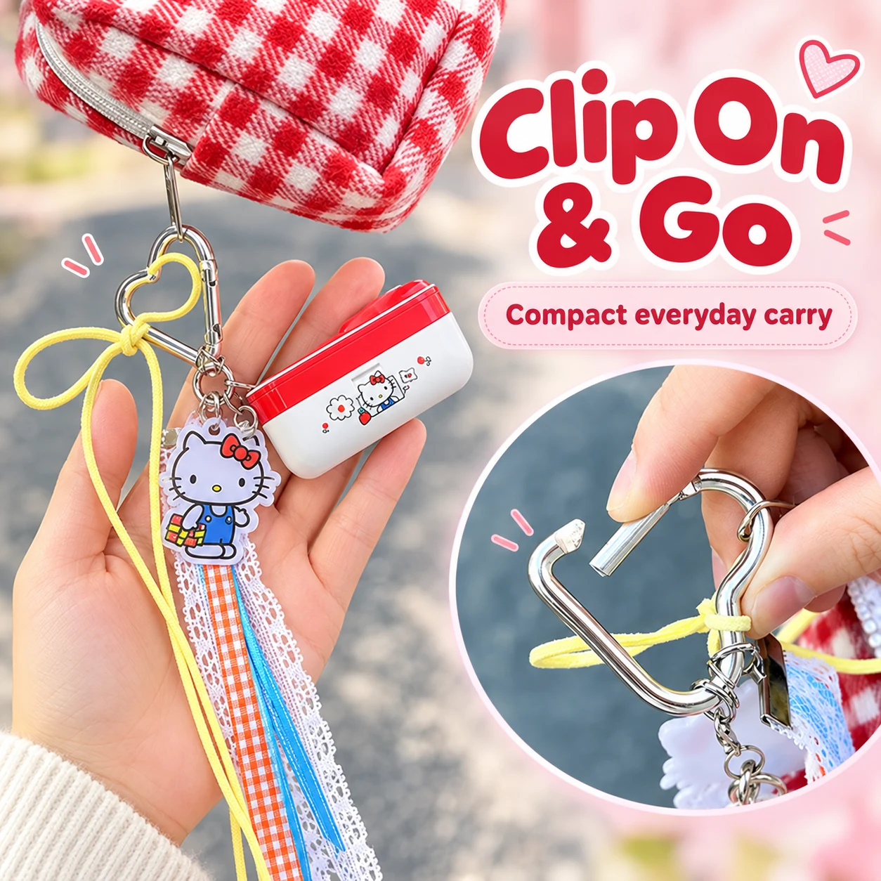 HELLO KITTY Moonlight Box Bluetooth Earbuds use scene