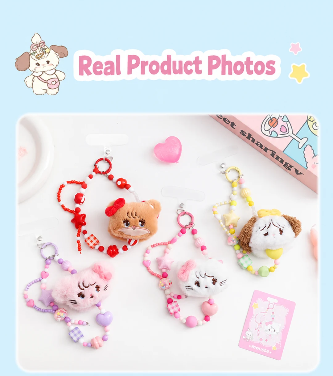 Mikko Colorful Beaded Plush Charm Blind Box — Actual product assortment