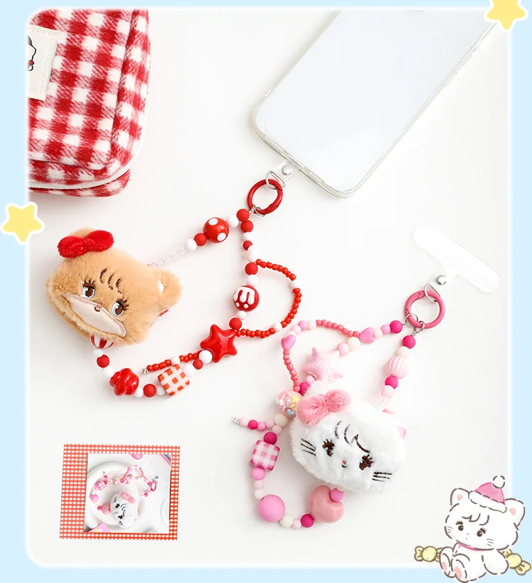 Mikko Colorful Beaded Plush Charm Blind Box — Character details up close