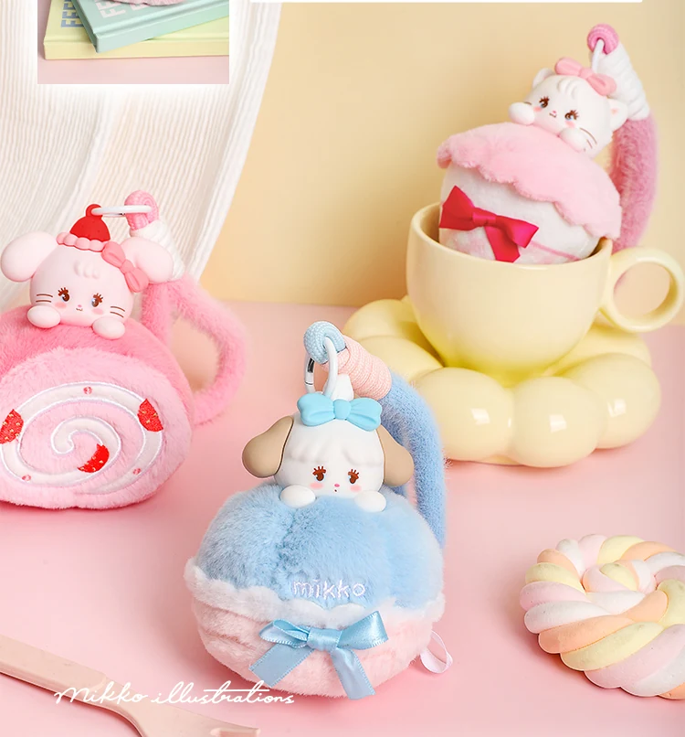Mikko Sweet Afternoon Tea Scented Plush Charm Blind Box — A dessert-inspired assortment